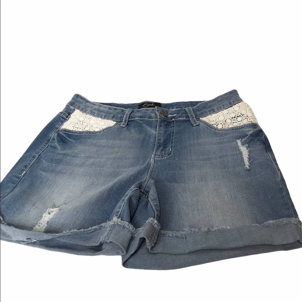 Earl Jeans Lace and Denim Shorts sz10